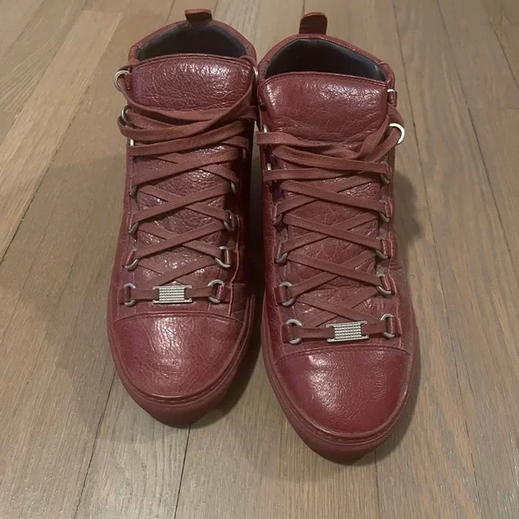 Balenciaga Shoes Balenciaga Burgundymaroon Arena Poshmark